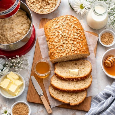 Image of Honey Oatmeal Bread for Your Kitchenaid Mixer