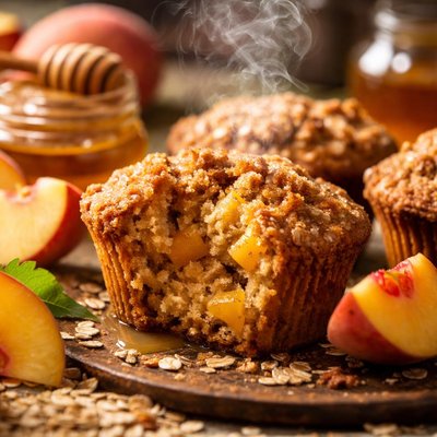 Image of Honey Peach Bran Muffins