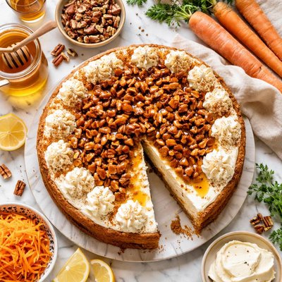 Image of Honey Pecan Carrot Cheesecake