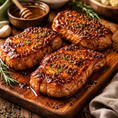 Image of Honey Pepper Pork Chops