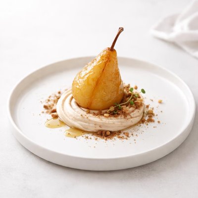 Image of Honey Poached Pears with Brown Sugar Cream 7