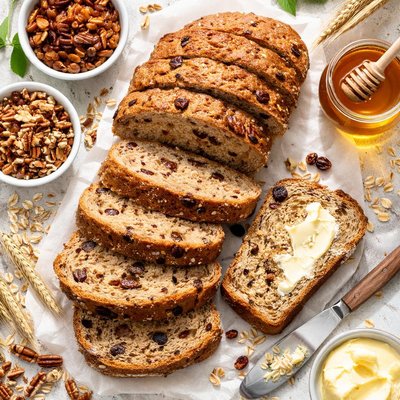 Image of Honey Raisin Pecan Whole Wheat Bread