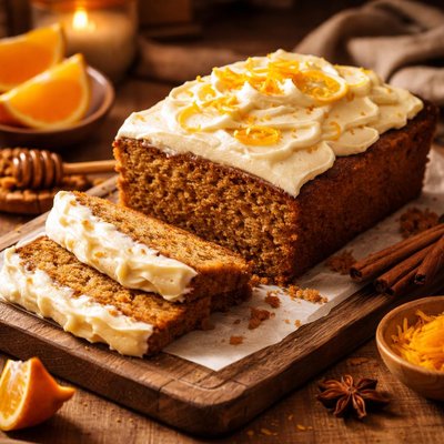 Image of Honey Spice Cake with Orange Cream