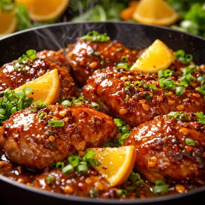 Image of Honey Spiced Chicken with Orange Sauce
