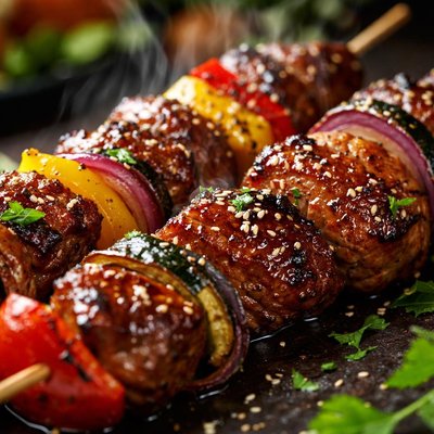 Image of Honey Steak Kebabs