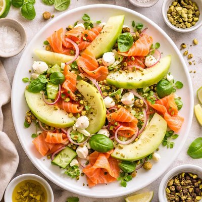 Image of Honeydew with Smoked Salmon