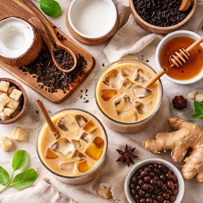 Image of Té con leche de Hong Kong sin lácteos