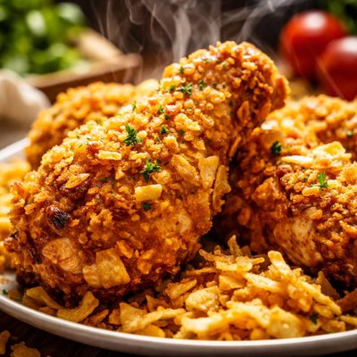 Image of Hoosier Chicken with Potato Chip Crust