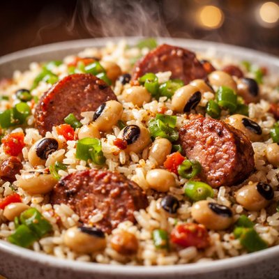 Image of Hoppin John Rice and Black Eyed Peas