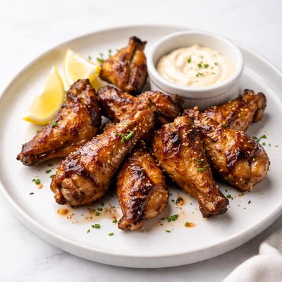 Image of Horseradish Glazed Grilled Chicken Wings