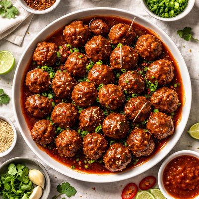 Image of Hot and Saucy Cocktail Meatballs
