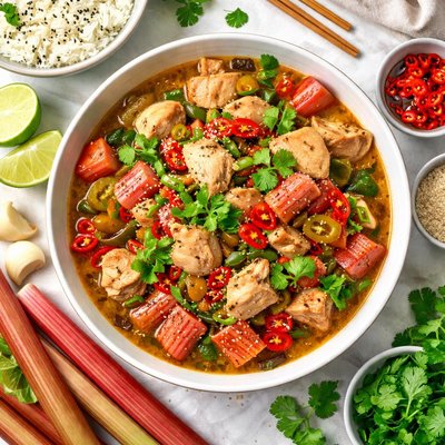 Image of Hot and Sour Rhubarb with Chicken