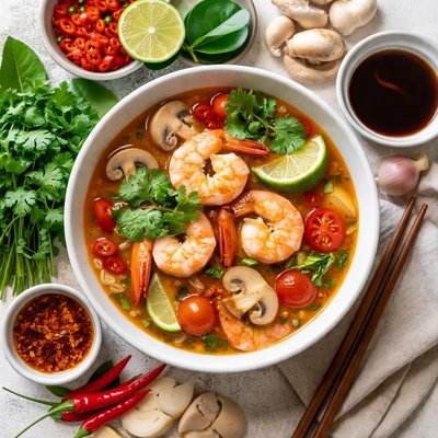 Image of Hot and Sour Soup with Prawns