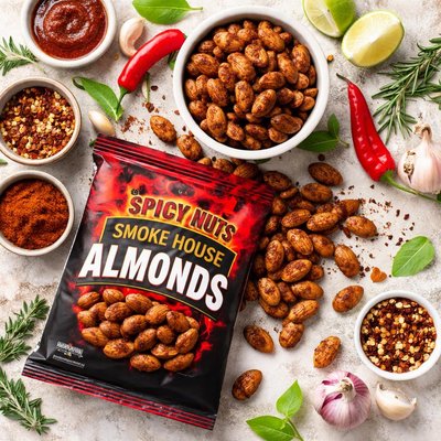 Image of Hot and Spicy Nuts Smoke House Almonds