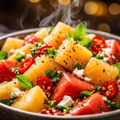 Image of Hot and Sweet Melon Salad