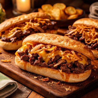 Image of Hot Beef Cheddar Subs