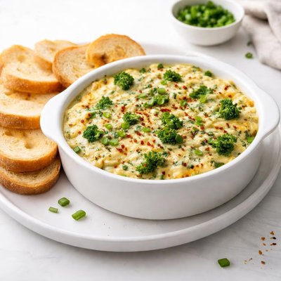 Image of Hot Broccoli Dip Crock Pot or Microwave