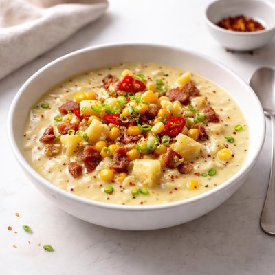 Image of Hot but Sweet Corn Potato Chowder