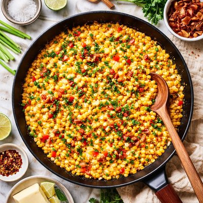 Image of Hot Buttered Fried Creamed Corn