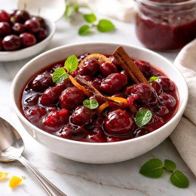 Image of Hot Cherry Fruit Compote
