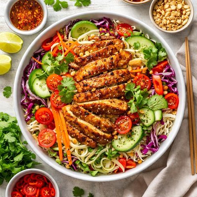 Image of Hot Chicken Noodle Salad