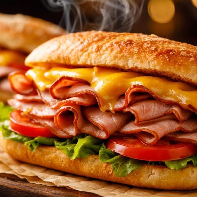 Image of Hot Colby Ham Sandwiches