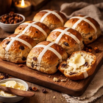 Image of Vegan Hot Cross Buns