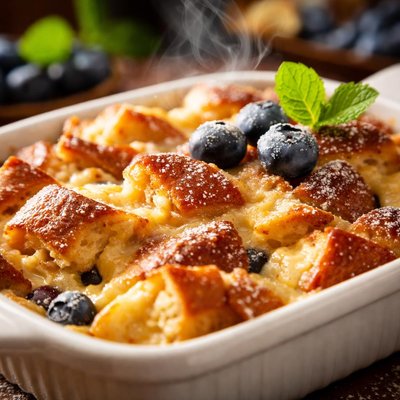 Image of Hot Dog Bun Pudding Custard