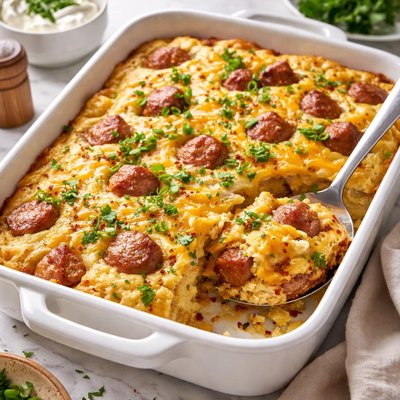 Image of Hot Dog Cornbread Casserole