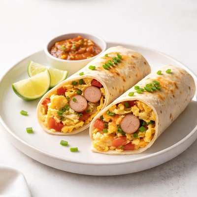 Image of Hot Dog Egg Burritos