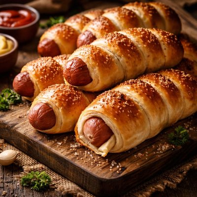 Image of Hot Dogs in a Sleeping Bag