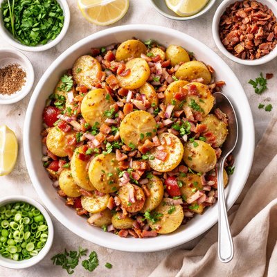 Image of Hot German Potato Salad for the Weight Watcher or Diet