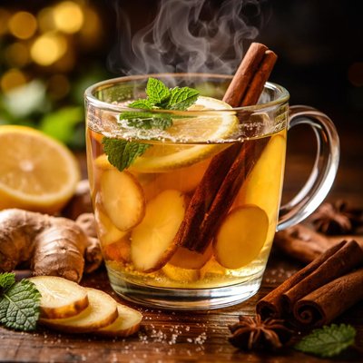 Image of Hot Ginger Tea with Cinnamon