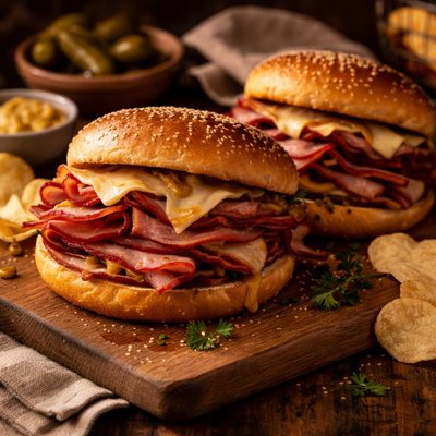 Image of Hot Ham Sandwiches