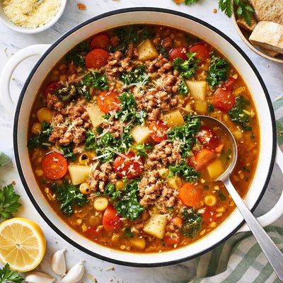 Image of Hot Italian Sausage Soup