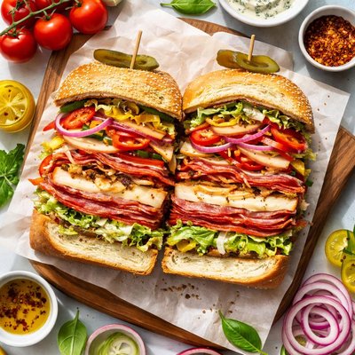 Image of Hot Layered Hero Sandwich