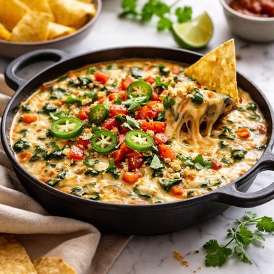 Image of Hot Mexican Spinach Queso Dip
