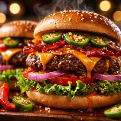 Image of Hot N Spicy Cheeseburgers