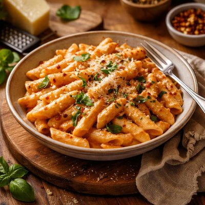 Image of Hot Pasta with Rose Sauce