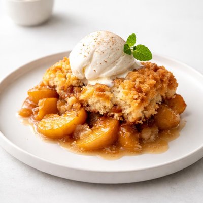 Image of Hot Peach Cobbler