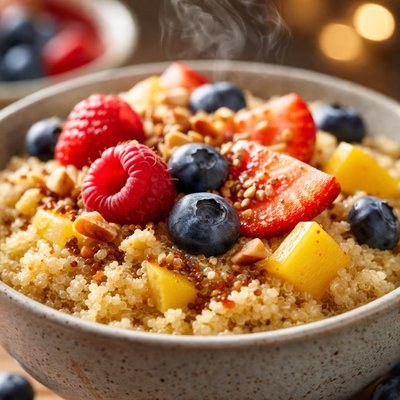 Image of Hot Quinoa Breakfast with Fruits