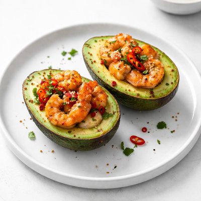 Image of Hot Shrimp Avocado Halves