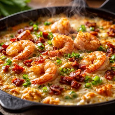 Image of Hot Shrimp Bacon and Horseradish Casserole Dip