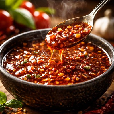 Image of Hot Spicey Tomato Oil for Dipping