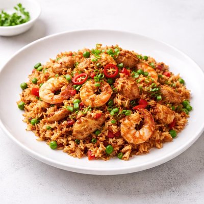 Image of Hot Spicy Chicken Shrimp Fried Rice