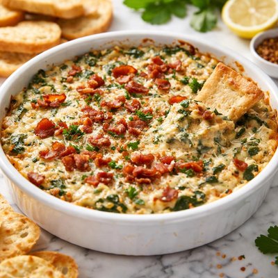 Image of Hot Spinach Dip with Bacon