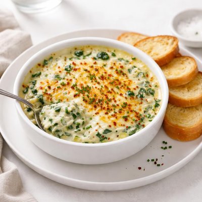 Image of Hot Spinach Leek and Cheese Dip
