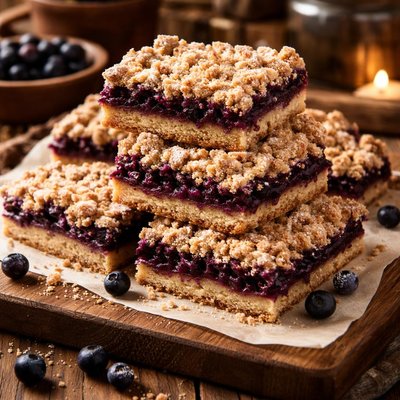 Image of Huckleberry Streusel Bars