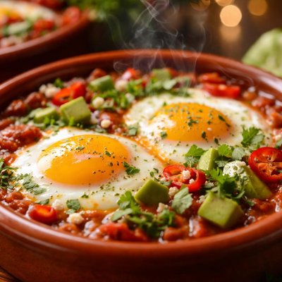 Image of Huevos En Cazuela Mexican Baked Eggs