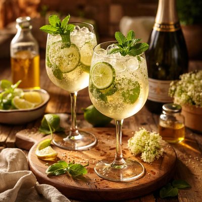Image of Hugo Champagne Aperitif with Elderflower and Mint